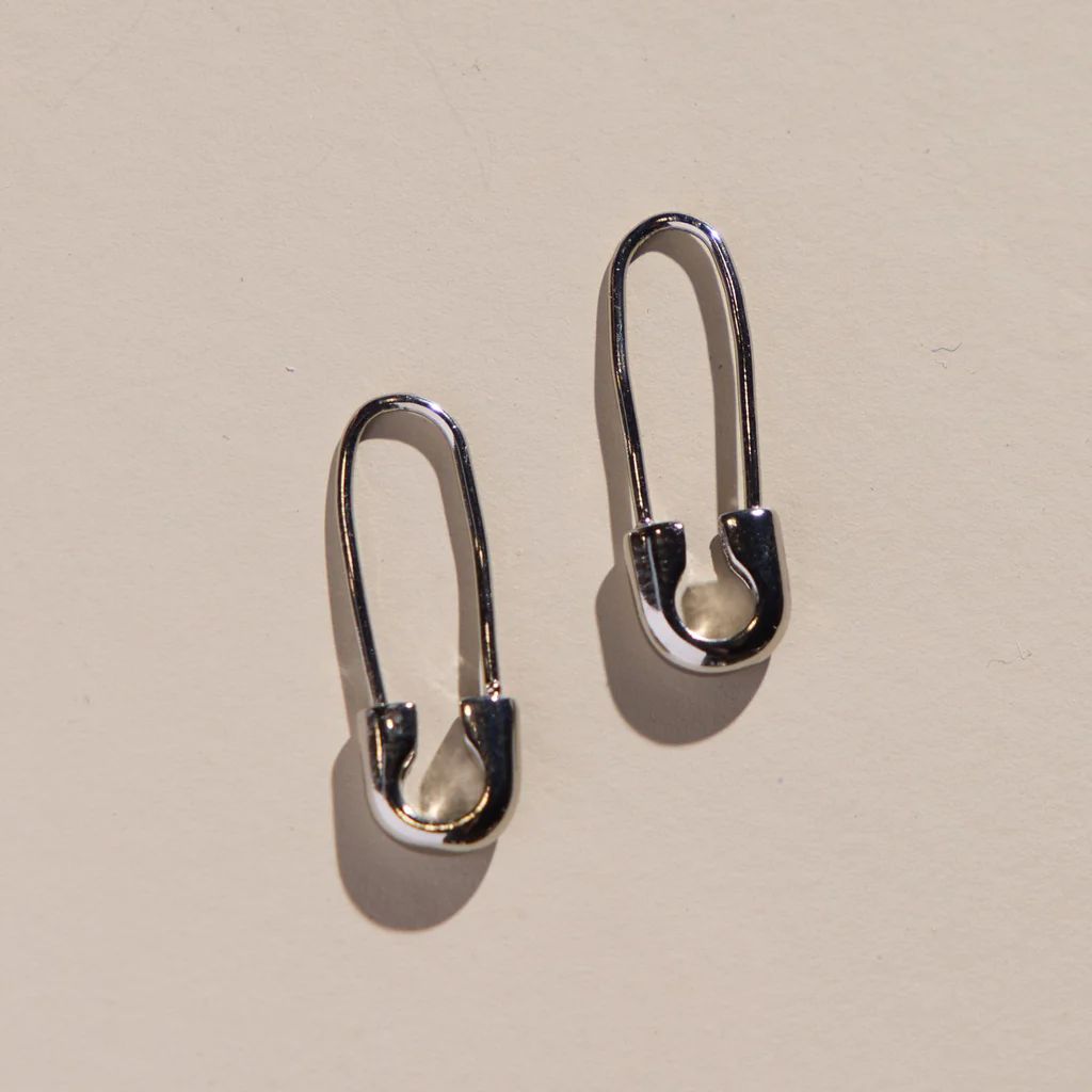 Safety Pin Threader Earrings | Nickel and Suede