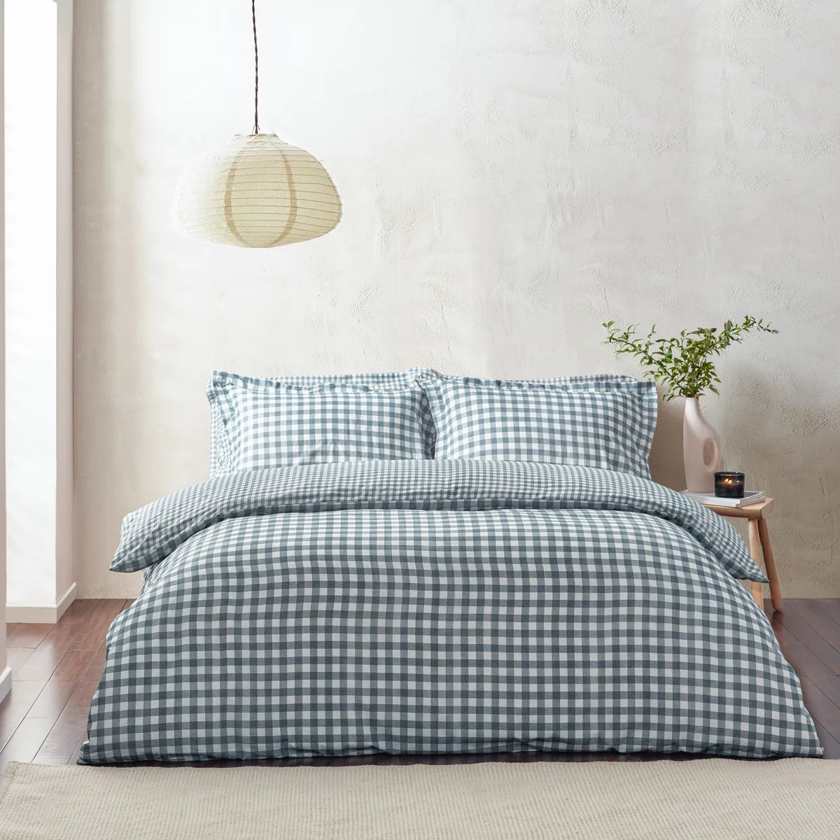 Barton Gingham Check Duvet Cover Set | Wayfair UK