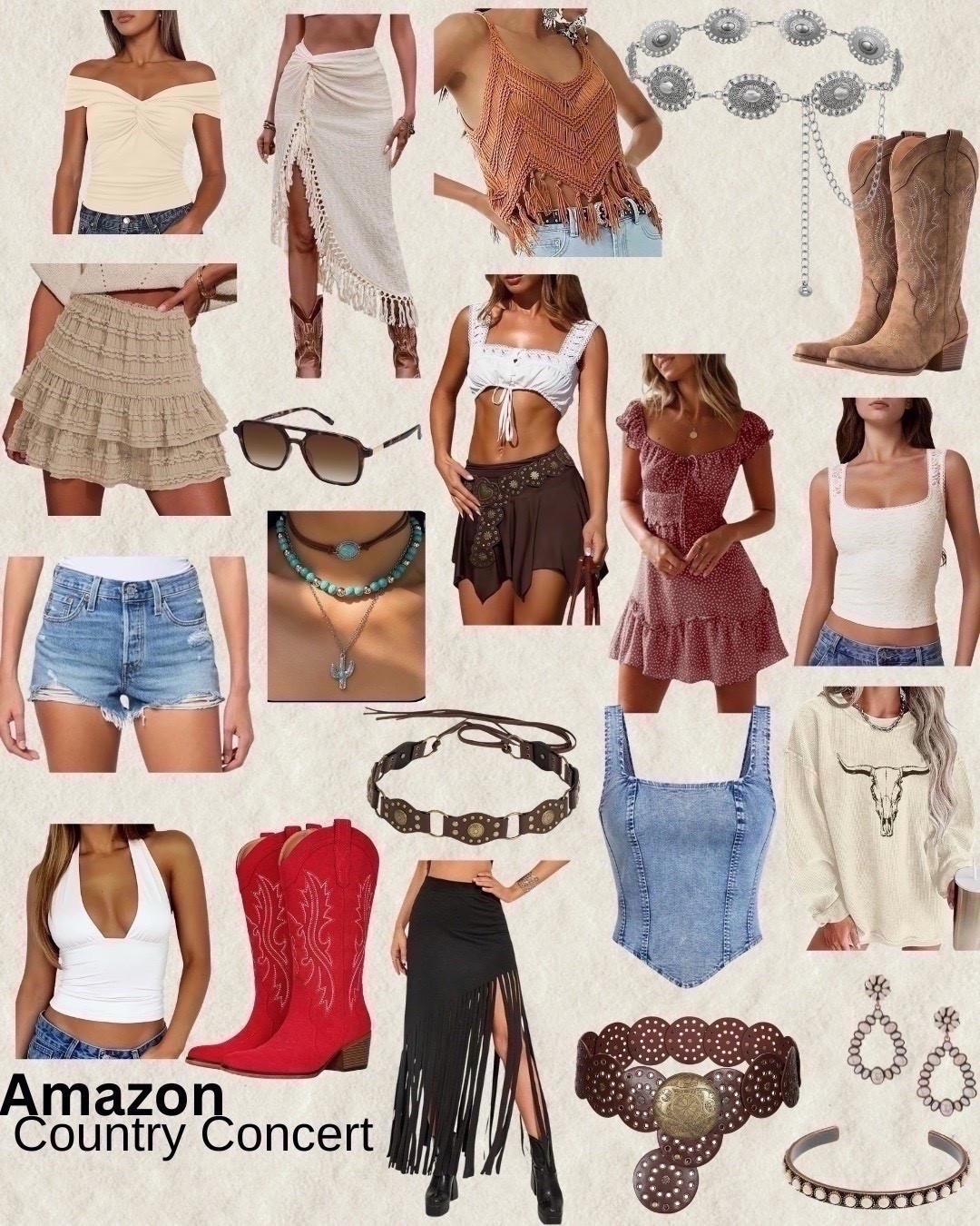 Country concert outfit. Country concert style. Western style. Western outfit. Western belts. Cowboy boots. Summer concert. Nashville outfit. Amazon country concert outfit 

#LTKSeasonal #LTKootd #LTKgrwm