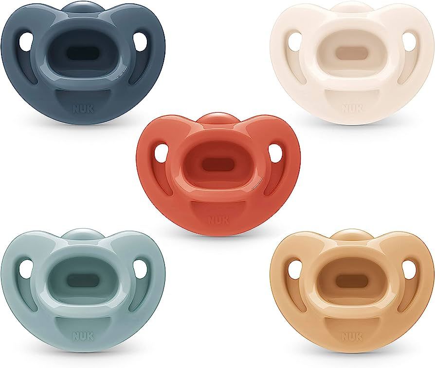 NUK Comfy Orthodontic Pacifiers, 0-6 Months, Timeless Collection, 5 Count (Pack of 1) | Amazon (US)
