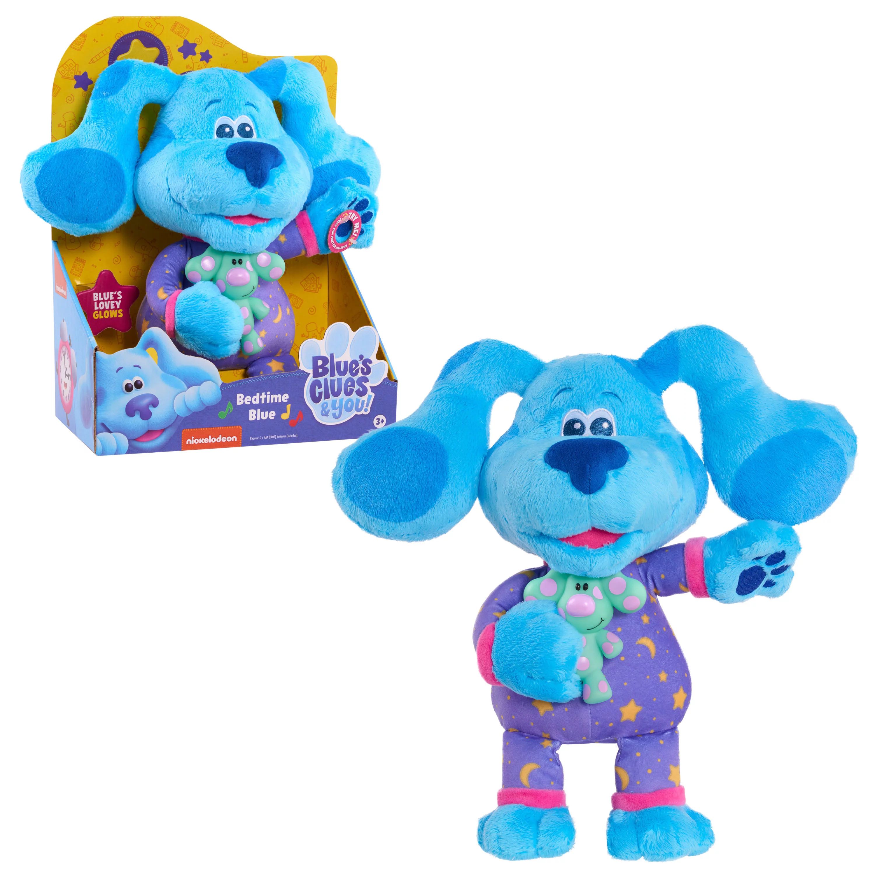 Blue’s Clues & You! Bedtime Blue 13-inch Plush, Light-Up and Musical Stuffed Animal, Dog, Kids ... | Walmart (US)