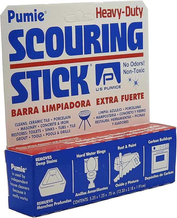 PUMIE Scouring Stick, Heavy Duty, HDW by U.S. Pumice, Remove Toilet Stains, Hard Water Rings, Rus... | Amazon (US)