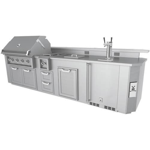 Hestan - 12' Outdoor Living Suite with Countertop, Beer Dispenser and Bar - Silver | Best Buy U.S.
