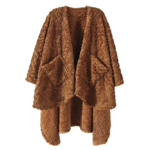 Walensee Wearable Blanket Sherpa Fleece Blanket, Fuzzy Super Soft Plush Shawl TV Throw Blanket wi... | Walmart (US)