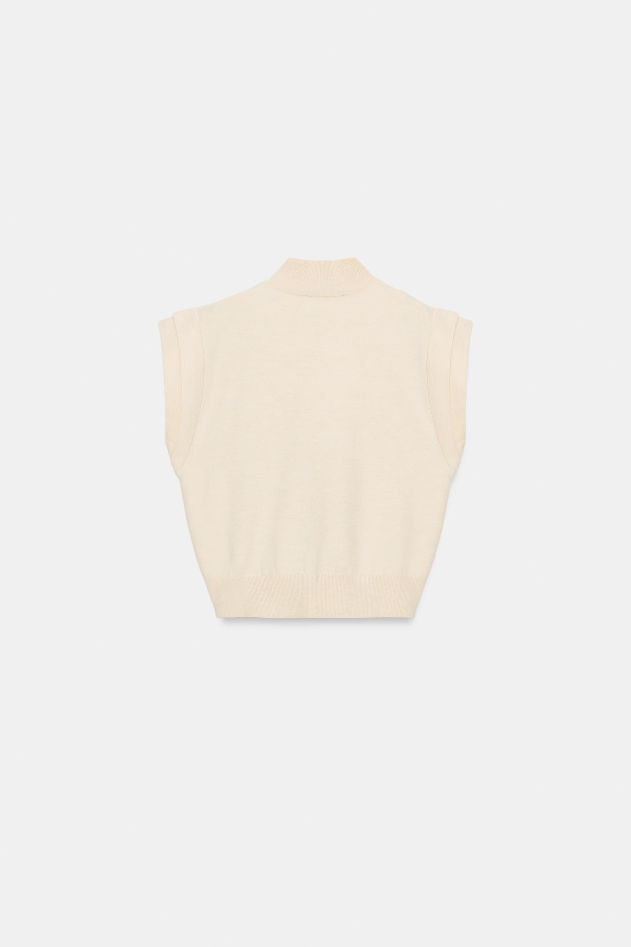 KNIT TOP WITH PADDED SHOULDERS | Zara UK