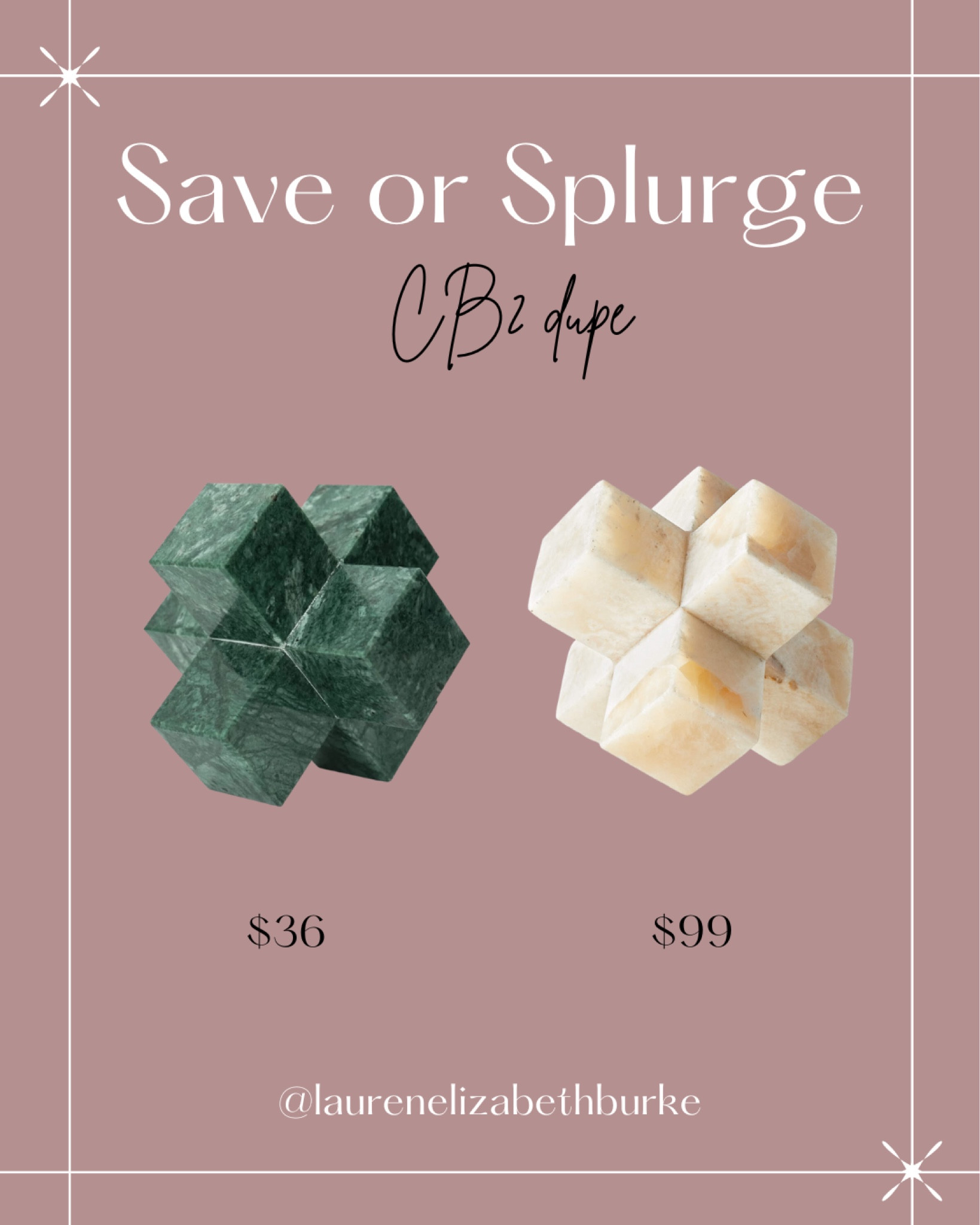 Save or Splurge! I found these pretty stone objects, the green marble one is the fraction of the cost of the cb2 one! 🙌🖤

Amazon, home, decor, dupe, look for less, save or splurge 

#LTKFind #LTKhome #LTKsalealert