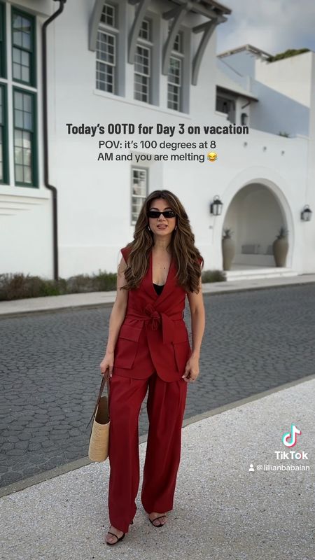 Red is the “it” color for fall and transitioning it already into my current vacation look. 

Fall outfits, matching sets, red, co ord set, vacation style, 

#LTKstyletip #LTKSeasonal #LTKtravel