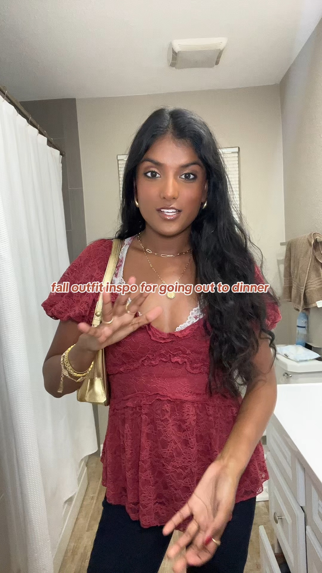 Fall Outfits 
Fall Fashion 
Elena’s Gilbert Fashion 
Mid 2000s aesthetic 
Lace top 
#lacetop
#maroontops 

#LTKStyleTip #LTKSeasonal #LTKFindsUnder100