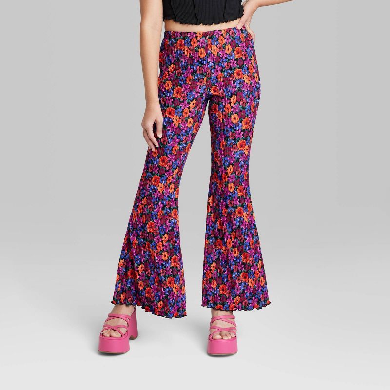 Women's High-Rise Plisse Flare Pants - Wild Fable™ | Target