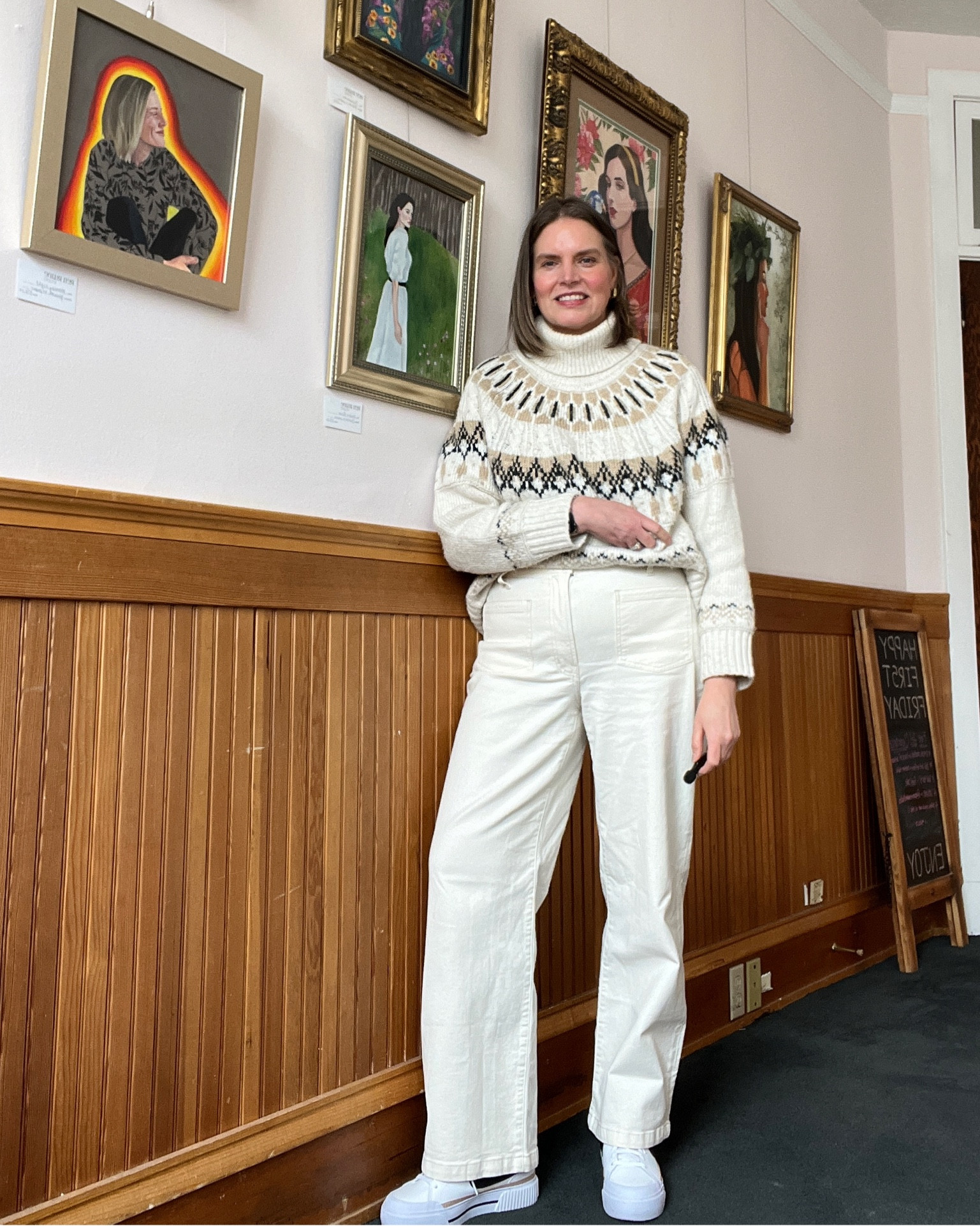 Winter Faire Isle sweater season 

#LTKover40 #LTKmidsize #LTKSeasonal