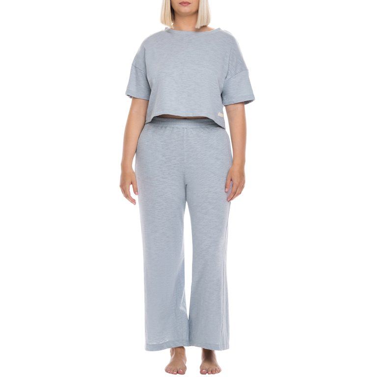 kindly Yours Colorblock Day & Night Short Sleeve Tee and Pant Set (Women’s) - Walmart.com | Walmart (US)