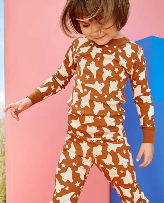 Toddler Halloween HannaJams™ Pajama Set in Ghosts On Dogwood - 100% Organic Combed Cotton - Size 2 by Hanna Andersson | Hanna Andersson