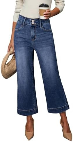Dokotoo Womens Summer Jeans High Waisted Wide Leg Baggy Jeans for Women Stretch Denim Pants | Amazon (US)