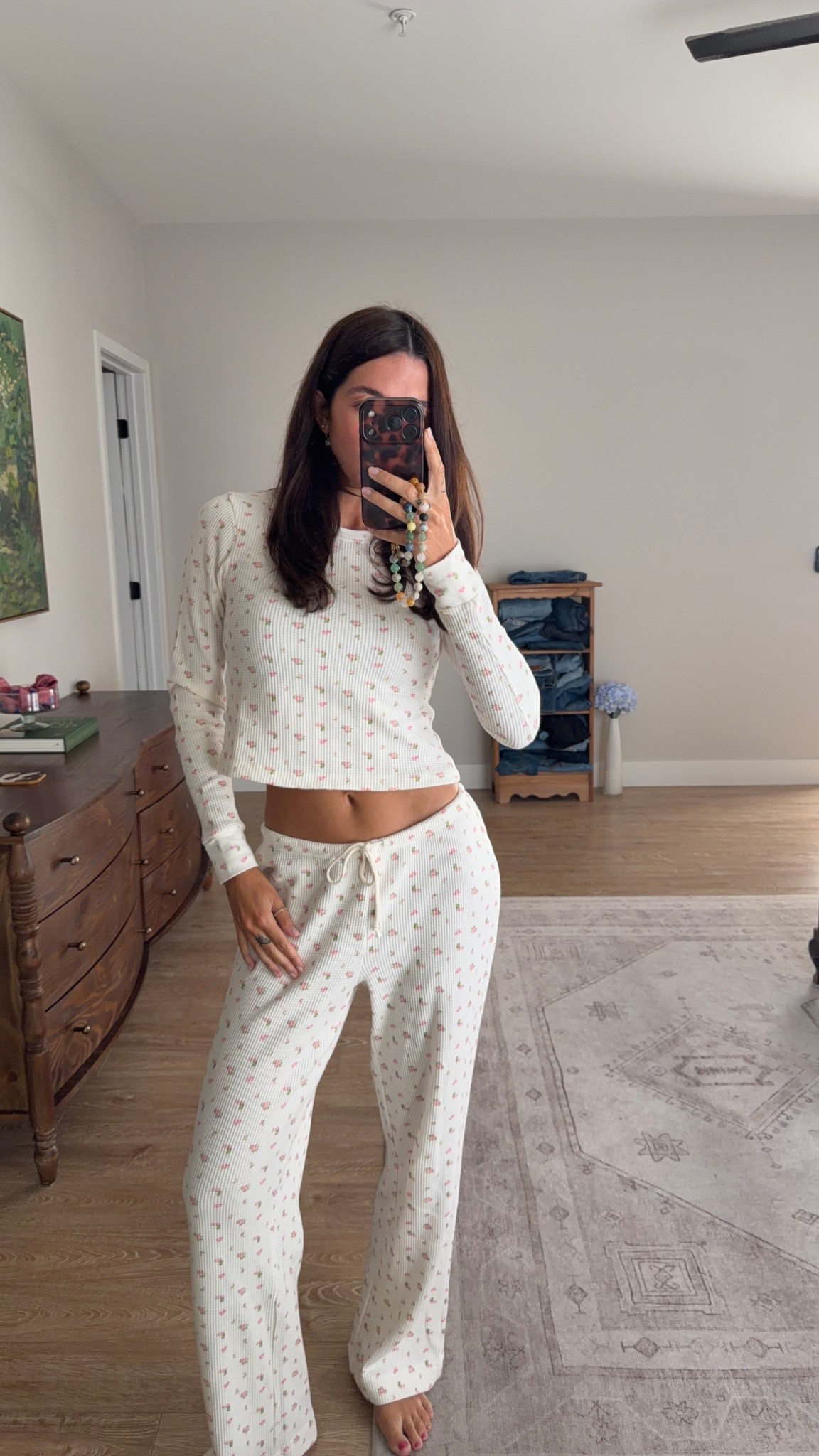 Spring pj! M in top (cropped and runs alittle small) and S bottoms 

#LTKspring #LTKootd #LTKspringtrends