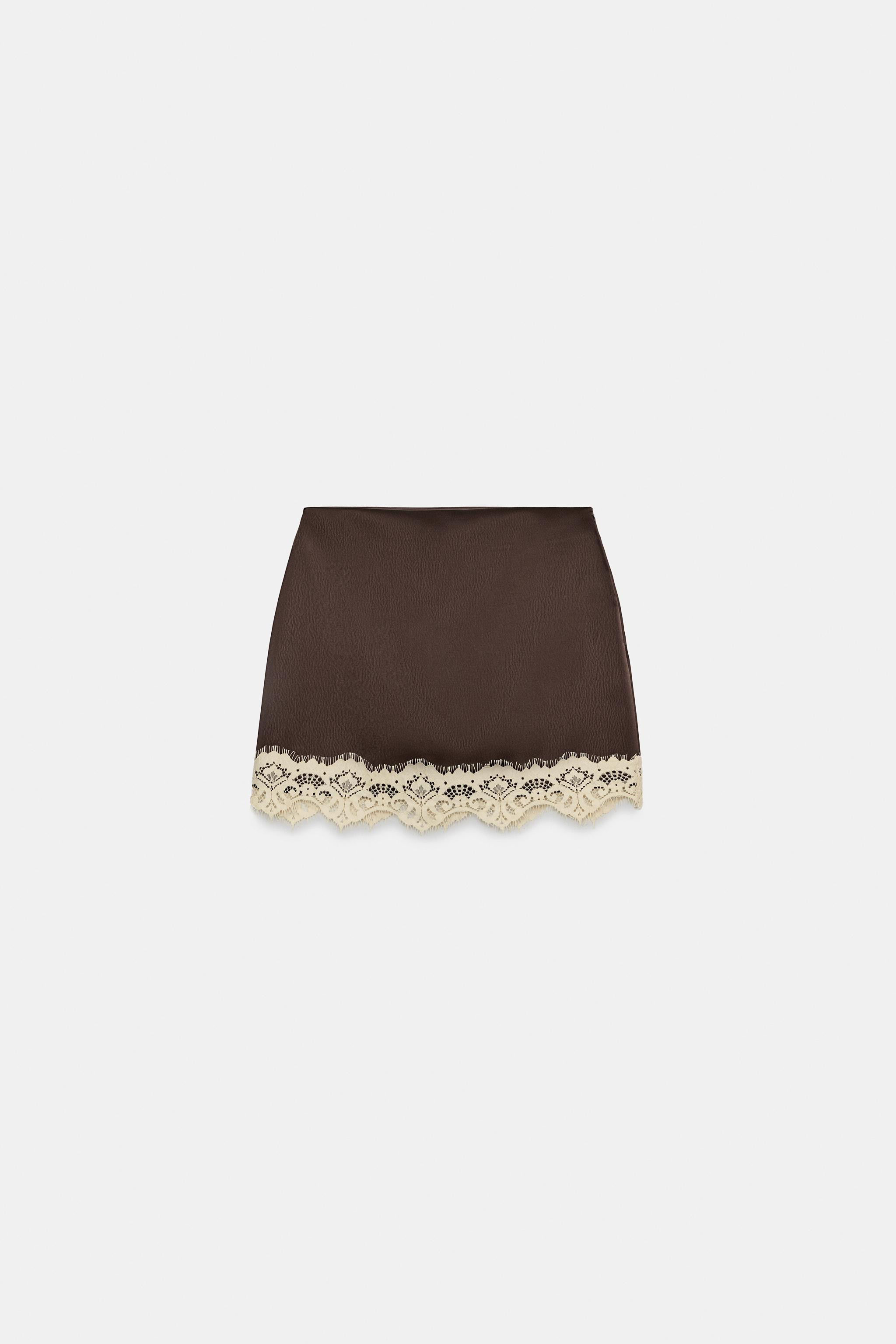 SKORT WITH LACE HEM | Zara UK