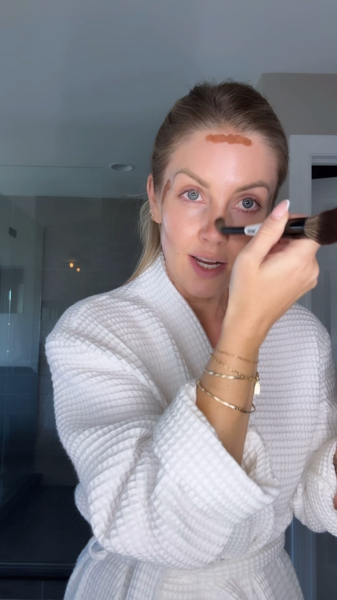 Makeup tip #1: contour under foundation 
Sculpt Tap: cool bronze 
Foundation: Vienna
Concealer: Silk
Bronzer: 100
Blush: Mia

#LTKBeauty #LTKOver40 #LTKSaleAlert