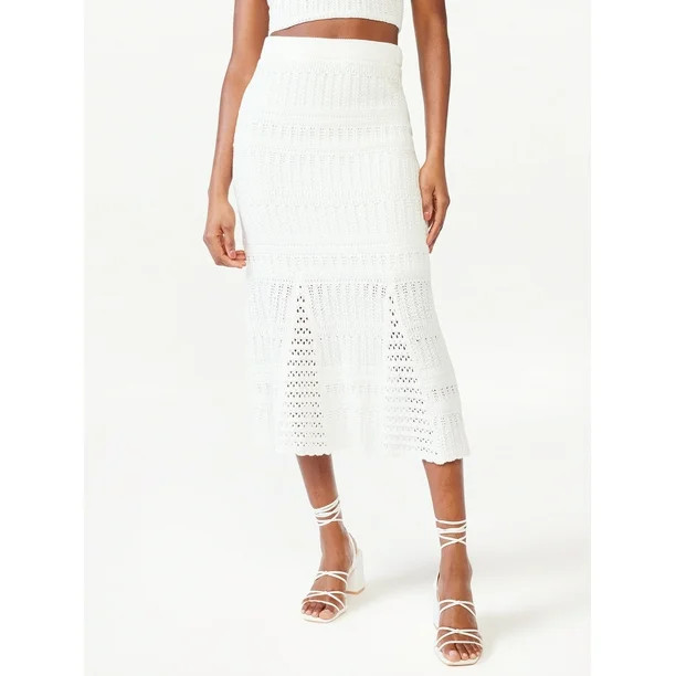 Scoop Women's Crochet Midi Skirt | Walmart (US)
