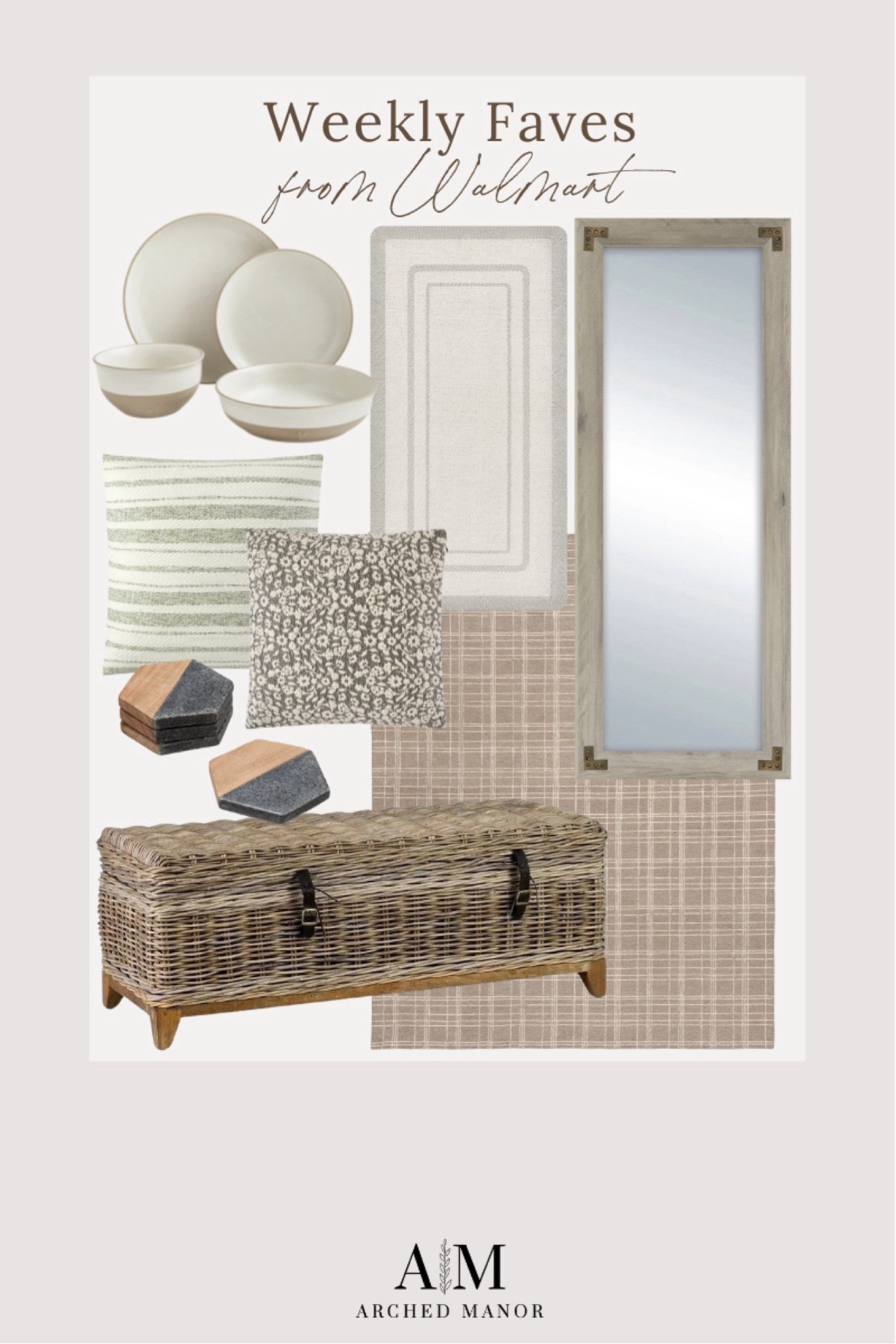 Walmart home decor and furniture! Floor length mirror, plaid rug, wicker bench, affordable pillows, bathroom mat 

#LTKHome #LTKFindsUnder50 #LTKSaleAlert