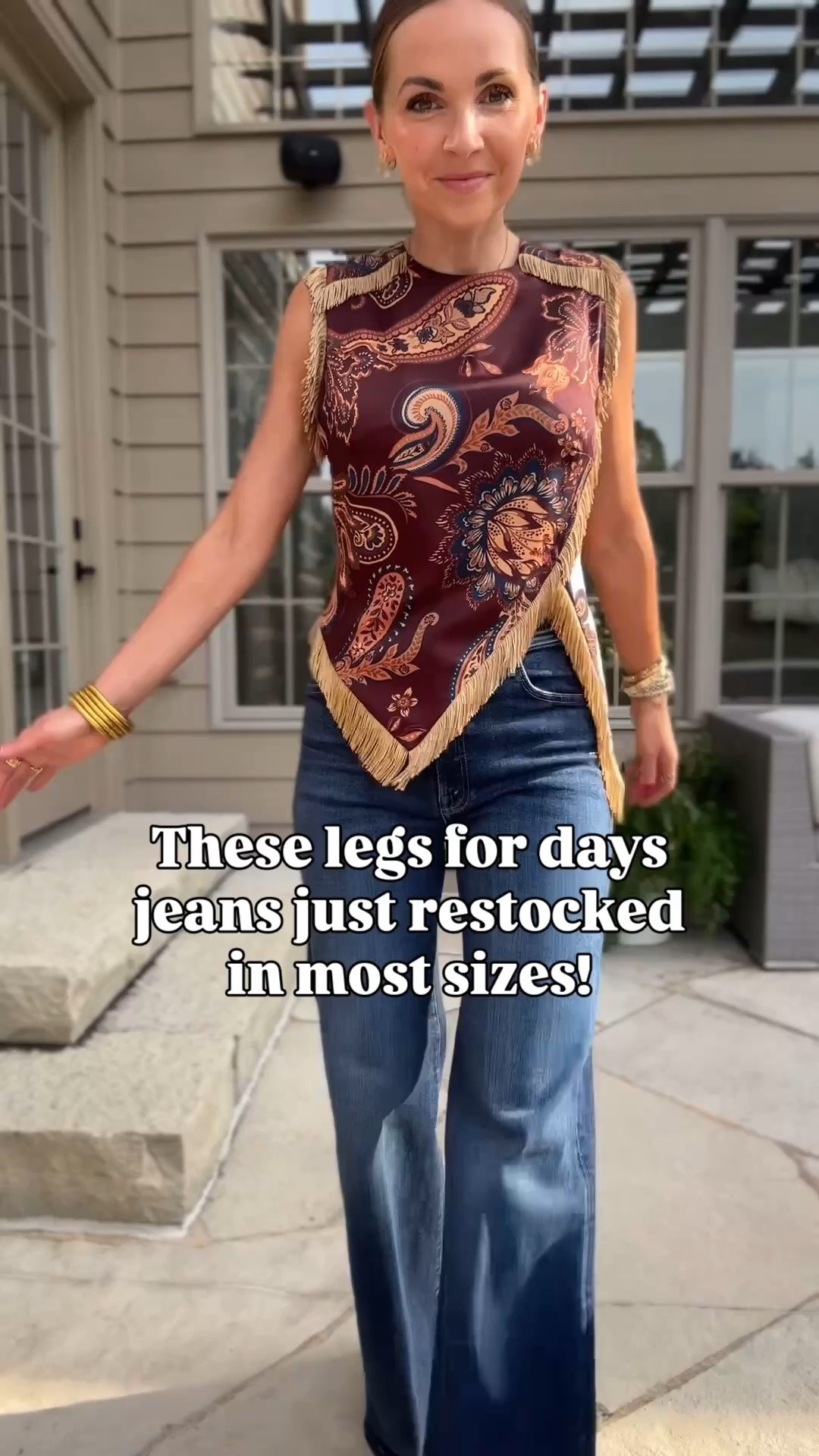 These gorgeous jeans are back in stock in lots of sizes and on sale! Get your true size.