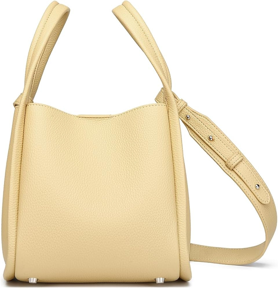 Leather Tote Bag Slouchy Handbag with Zipper Stylish for Women's | Amazon (US)