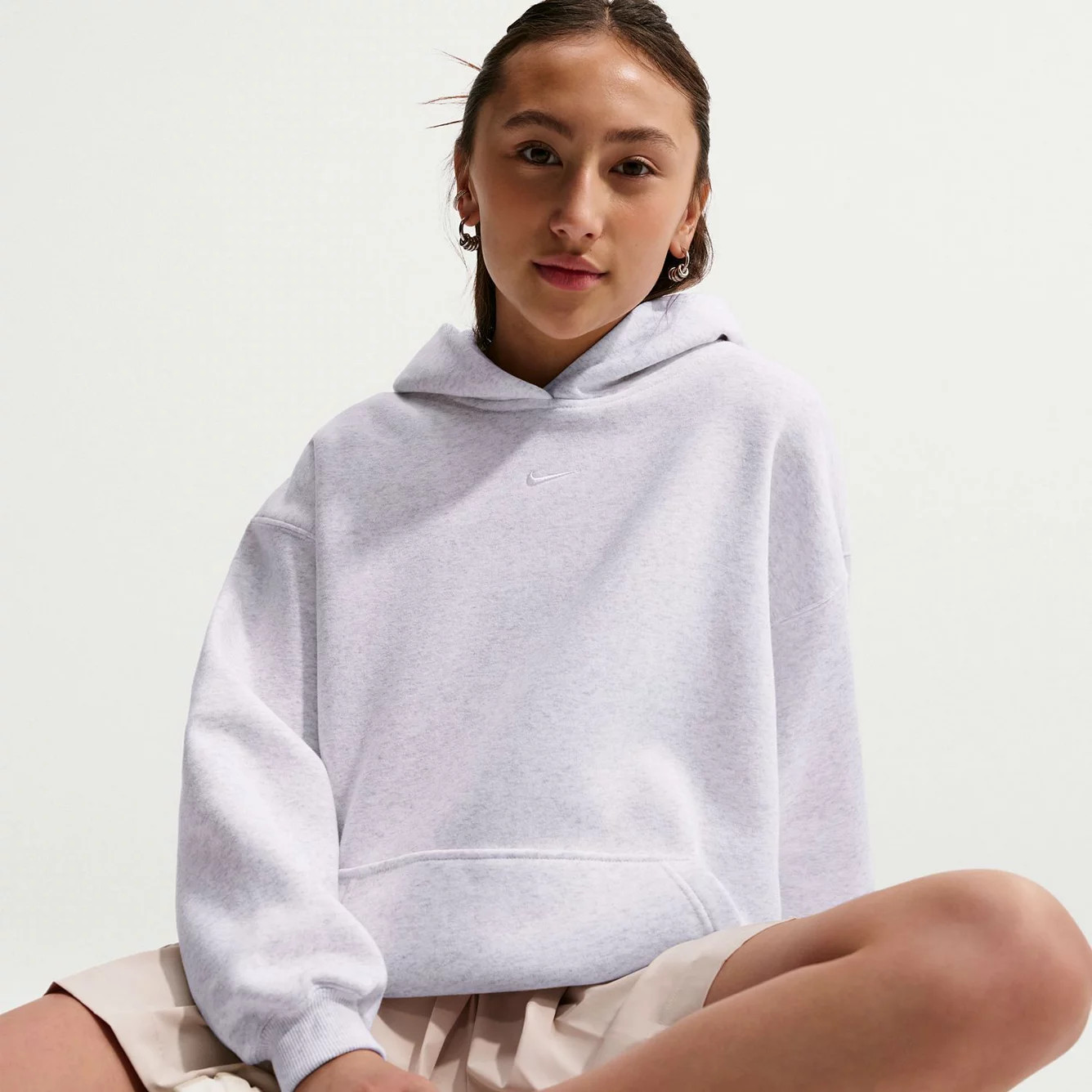 Girls 7-16 Nike Sportswear Studio Oversized Fleece Pullover Hoodie | Kohl's