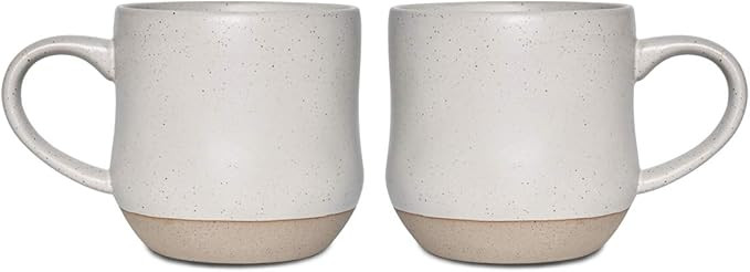Bosmarlin Large Stoneware Speckled Coffee Mugs Set of 2, Big Ceramic Tea Cup, 17 Oz, Dishwasher a... | Amazon (US)