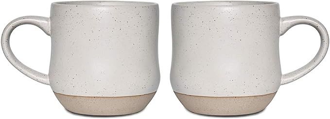 Bosmarlin Large Stoneware Coffee Mug Set of 2, Big Tea Cup for Office and Home, 17 Oz, Dishwasher... | Amazon (US)