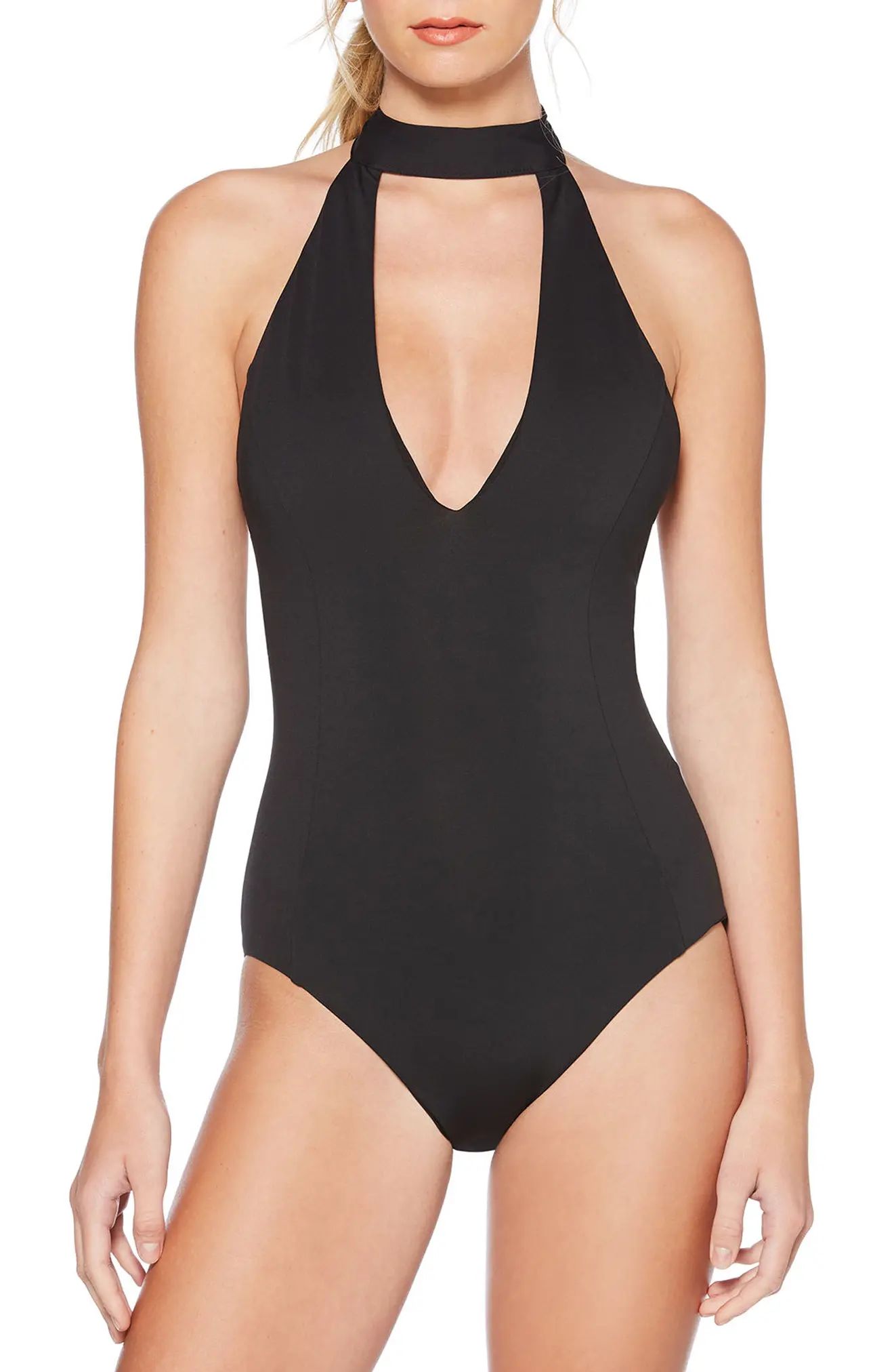 Laundry by Shelli Segal Choker One-Piece Swimsuit | Nordstrom