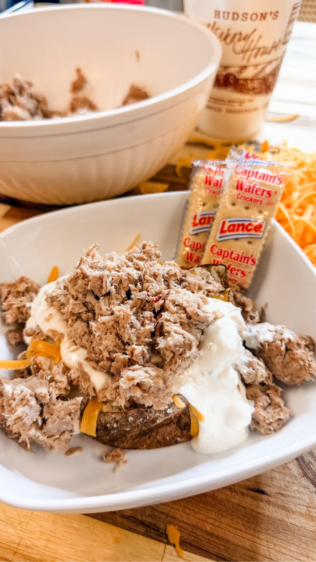 If you’ve ever eaten at a barbecue place anywhere in the South, you’ve probably seen a hickory tater on the menu 🤍

Here’s how we make them at home…

Big baked russet potatoes, chopped smoked pork (or grab some from your local BBQ spot), shredded cheddar, and that creamy dressing piled right on top.

It’s an easy dinner idea, perfect for BBQ night, game day, or a cozy weeknight meal.

I’ve linked the kitchen tools and favorites I use to make it simple.

⸻

#easydinner
#weeknightmeal
#comfortfood
#southernrecipe
#bbqdinner
#gamedayfood
#homemademeal
#familydinner
#kitchentools
#homecooking
#kitchenessentials
#cookware
#mealprepideas
#foodprocessor
#smoker
#bakedpotato
#loadedbakedpotato
#smokedmeat

#LTKHome #LTKfoodie #LTKOver40