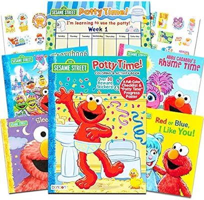 Sesame Street Elmo Potty Training Book Super Set For Toddlers -- Includes Progress Chart, Poster,... | Amazon (US)