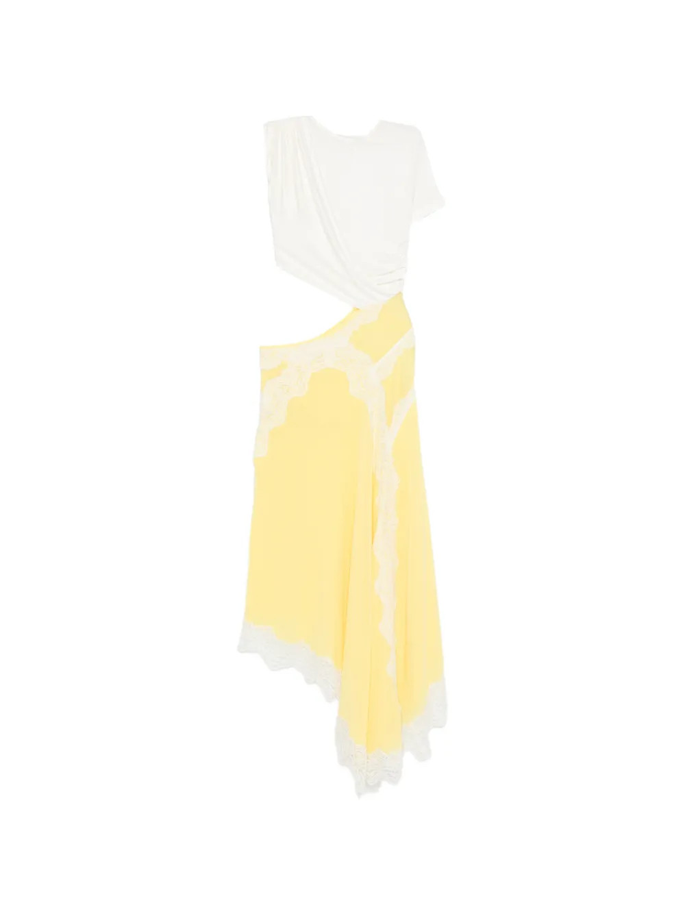 Verve asymmetrisk klänning med spetskant | Farfetch Global