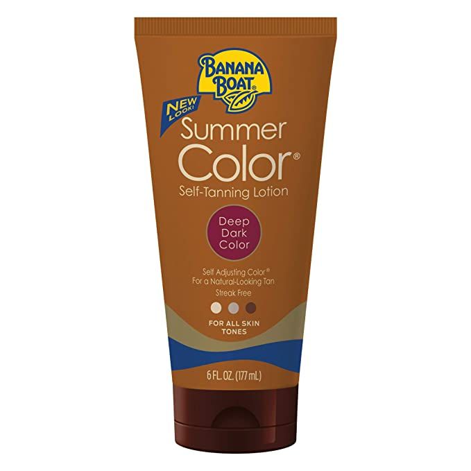 Banana Boat, Summer Color Self-Tanning Lotion, Deep Dark Color for All Skin Tones, 6 oz | Amazon (US)