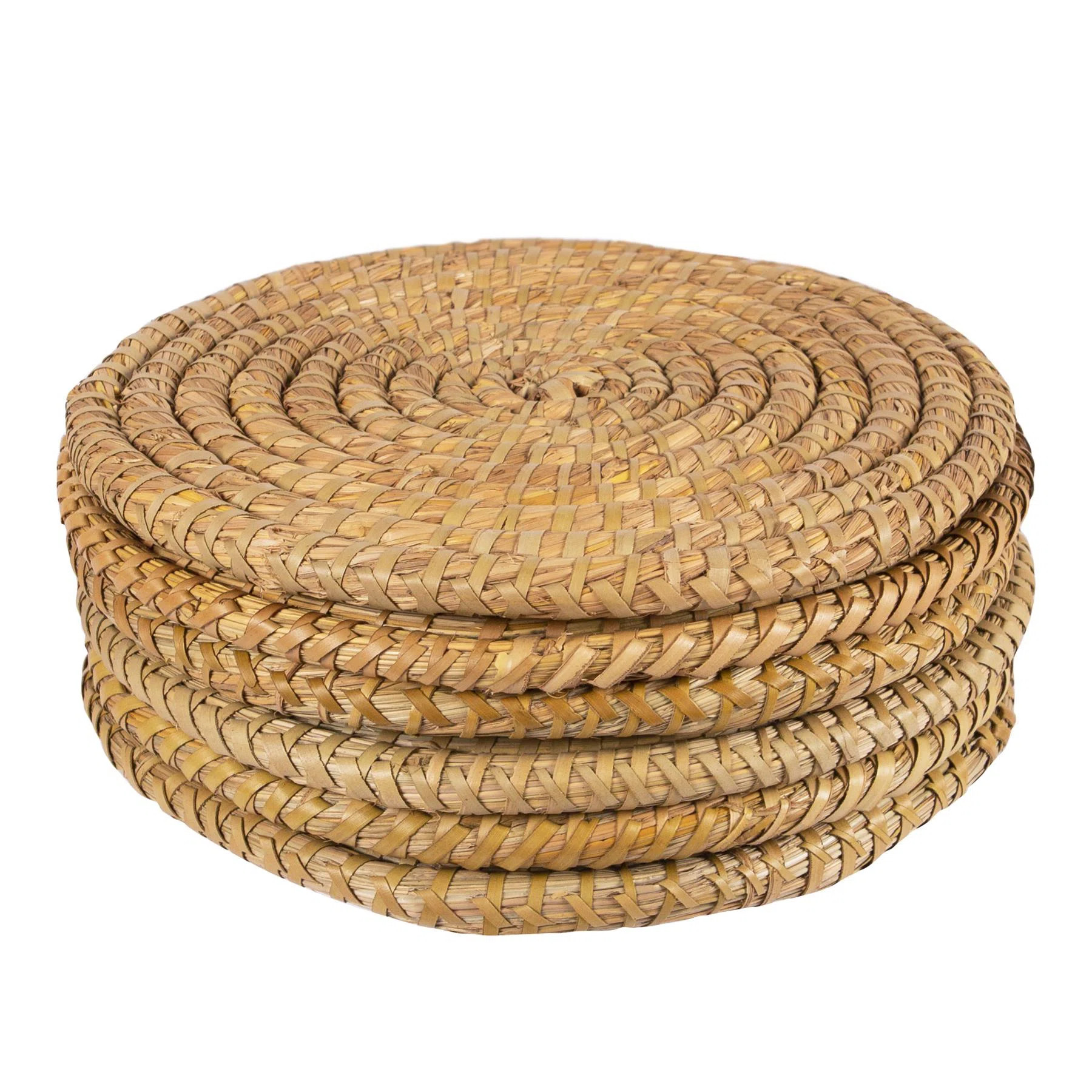 Argon Tableware - Round Woven Palm Leaf Placemats - 30cm (Set of 6) | Wayfair UK