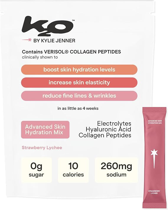 k2o by Kylie Jenner Advanced Skin Hydration Mix with Electrolytes, Hyaluronic Acid & Verisol Coll... | Amazon (US)