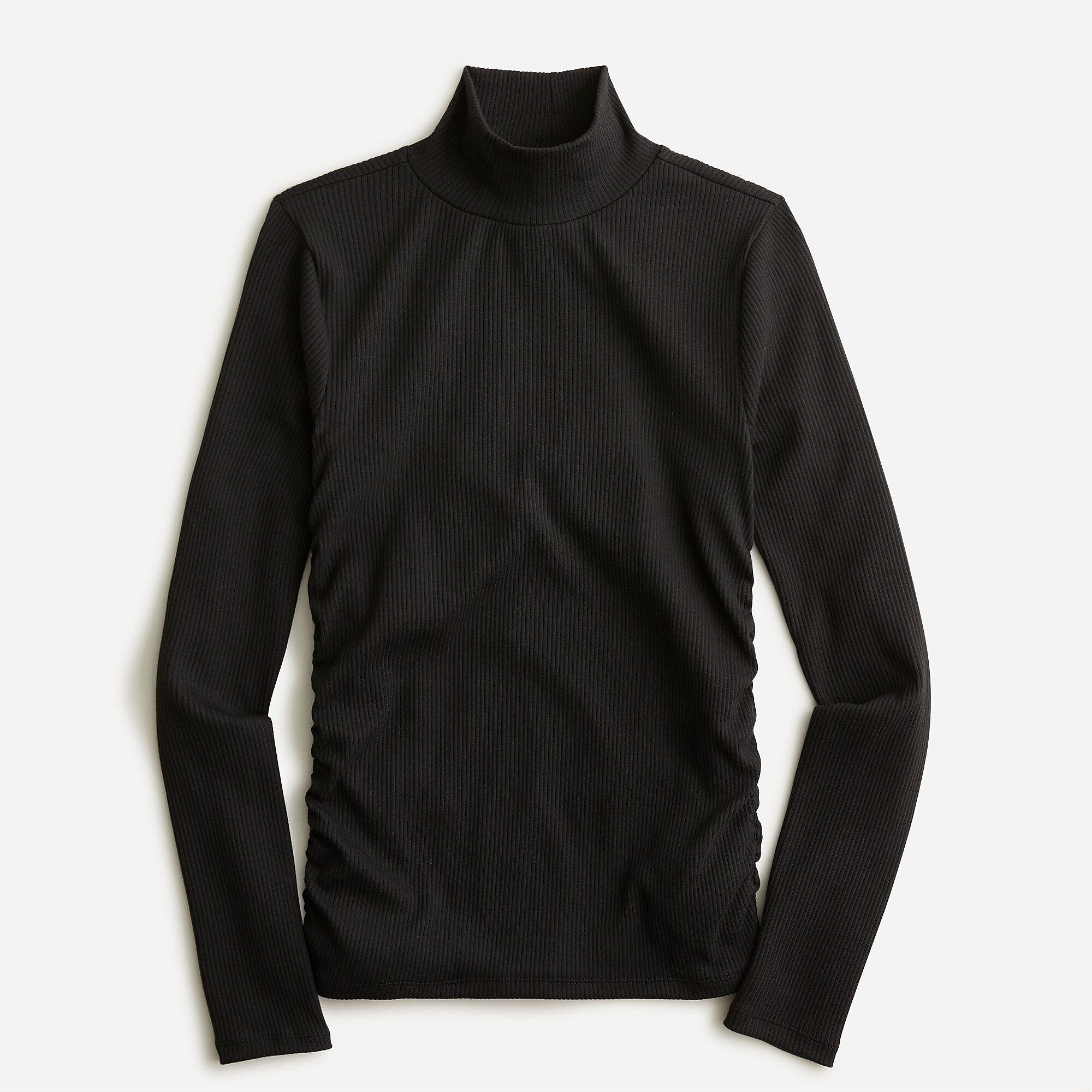 Ruched ribbed long-sleeve turtleneck | J. Crew US