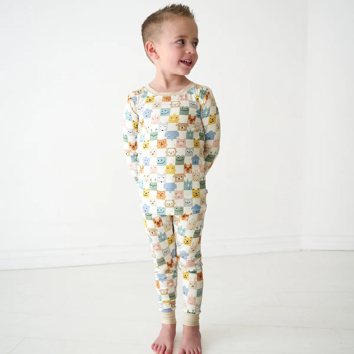 Check Mates Two-Piece Pajama Set | Little Sleepies