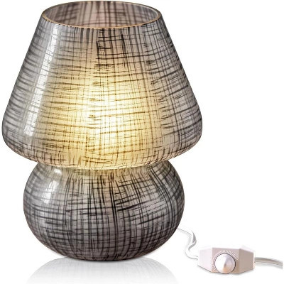 Next Glow Mushroom Lamp – Retro Funky Mushroom Black Table Lamp, Dimmable LED, E26 Socket 120v | Target