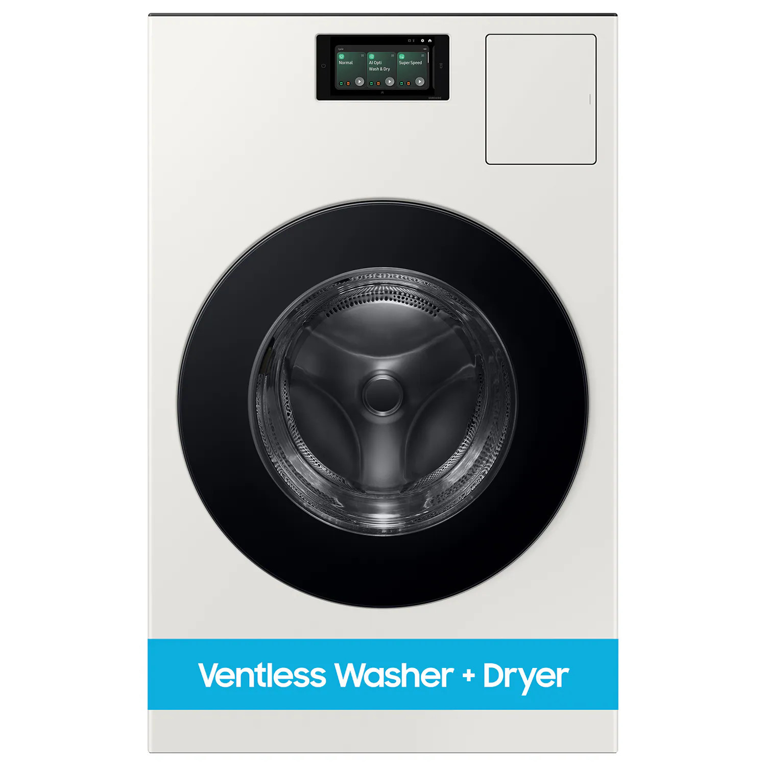 Samsung Bespoke 5.3-cu ft Ventless All-In-One Washer Dryer Combo with Steam Cycle ( Ivory ) Polyester | WD53DBA900HY | Lowe's