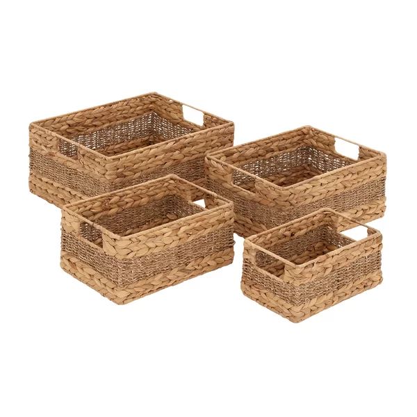 4 Pieces Wicker Basket Set | Wayfair North America