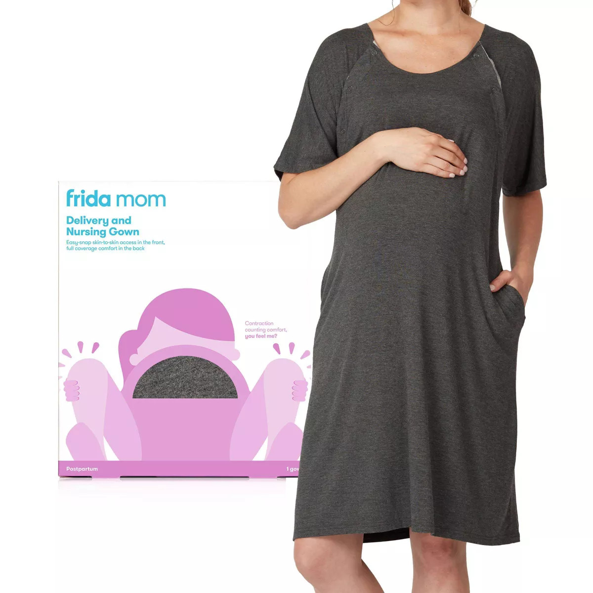 Frida Mom Delivery and Nursing Gown | Target