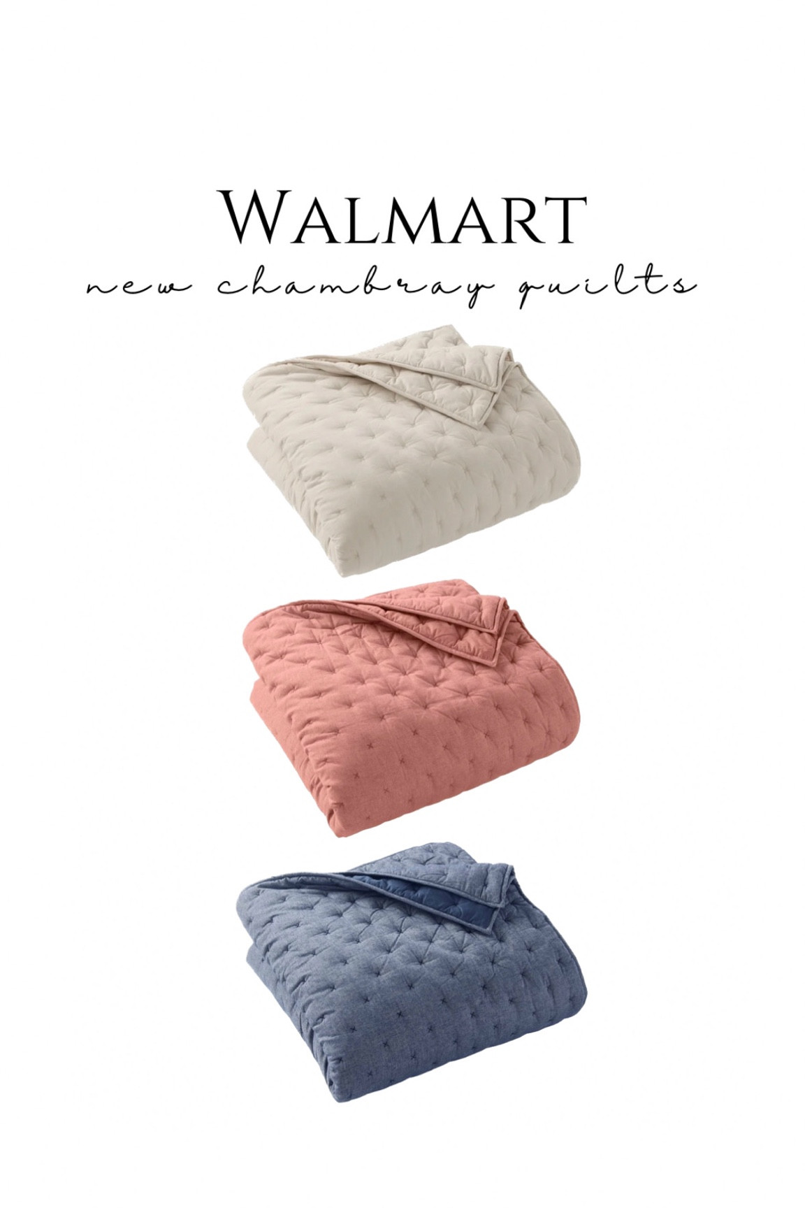 New chambray quilts at Walmart 😍 These remind me of pottery barn! 

#LTKSaleAlert #LTKHome #LTKFindsUnder50