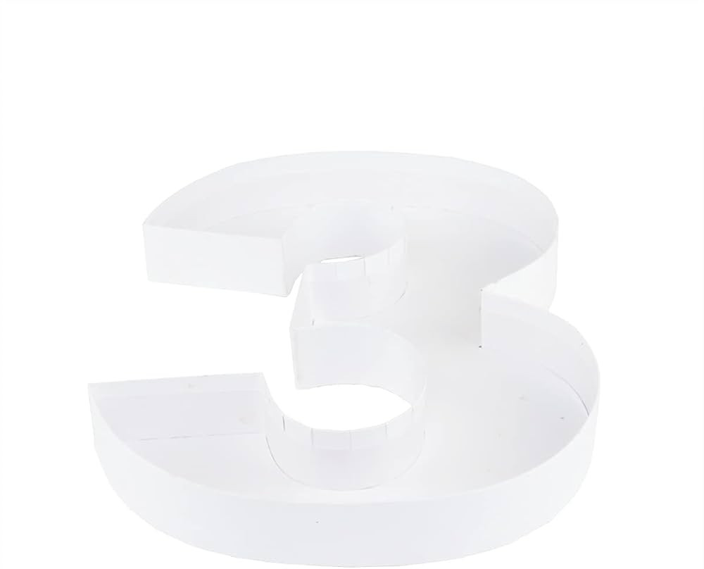 12" Fillable Cardboard Number Shaped Gift Grazing Box (3, White) | Amazon (US)