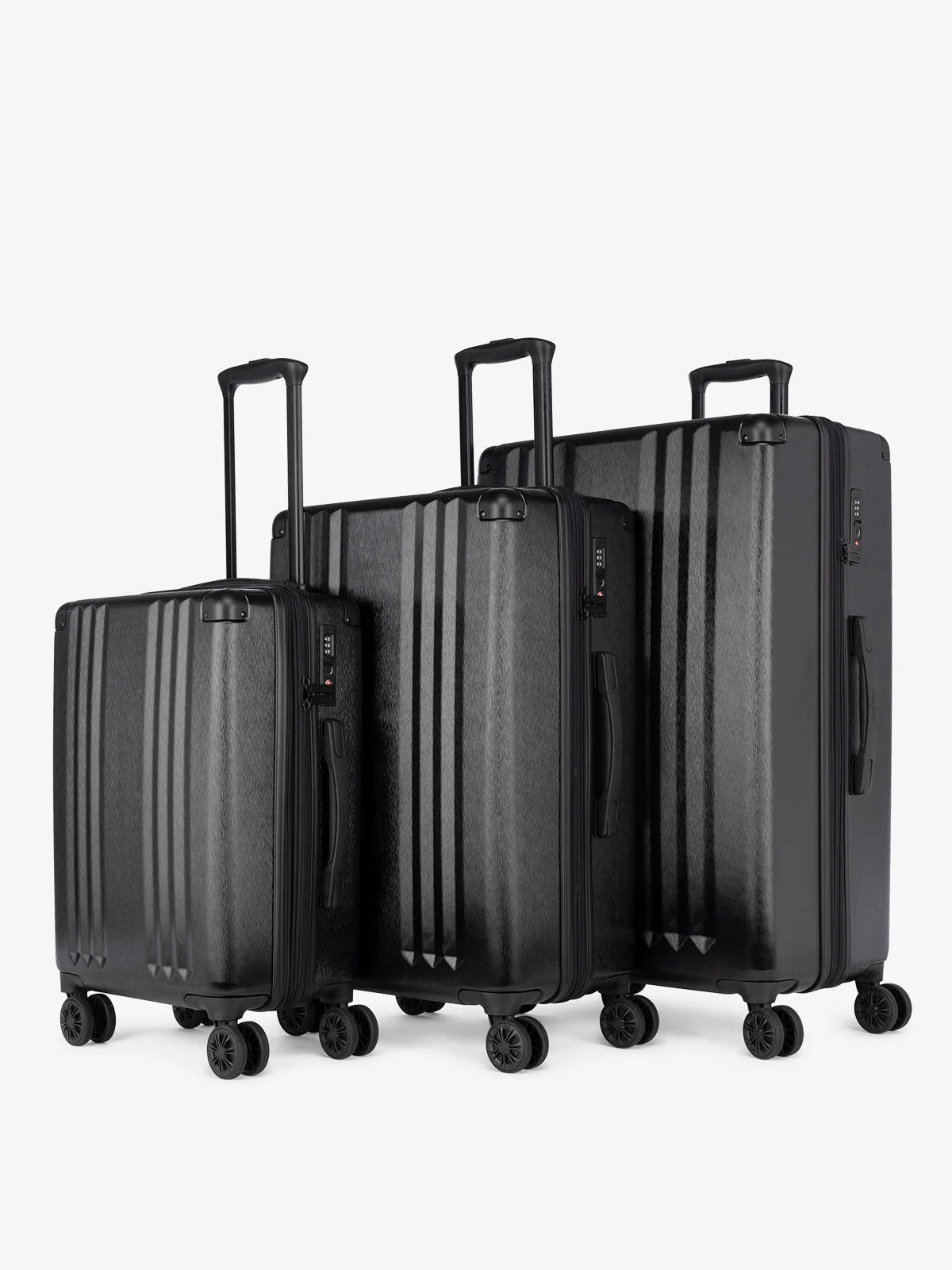 CALPAK Ambeur 3-Piece Luggage Set in Black | Travel Suitcase Set | Polycarbonate/ABS | CALPAK