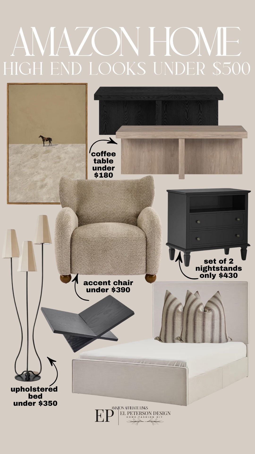 Amazon Home
Artwork
Accent chair
Coffee table
Nightstand
Floor lamp
Upholstered bed
Throw pillow

#LTKHome