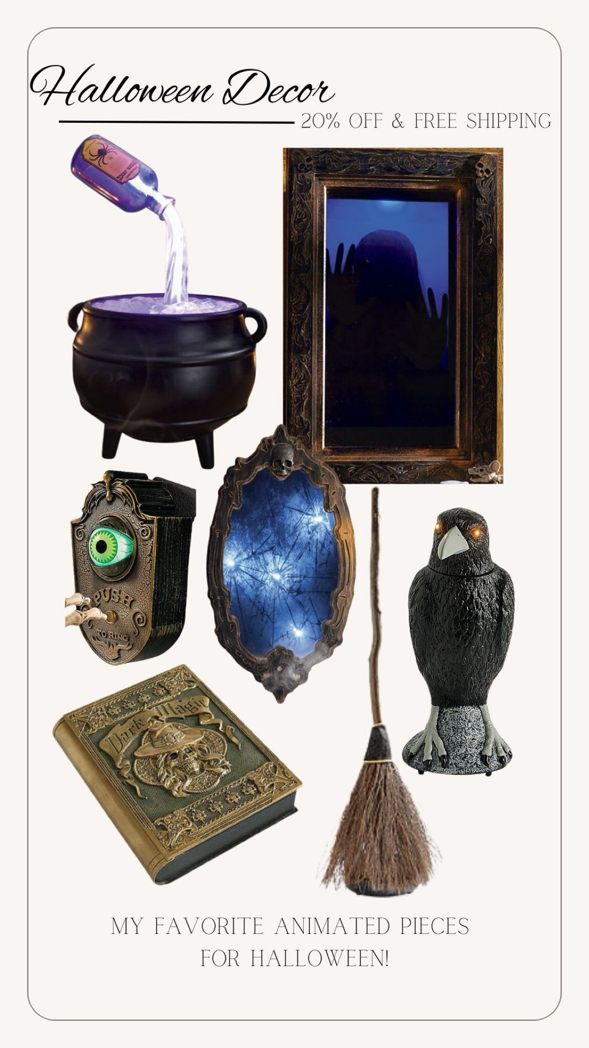 Animated Halloween decor! These Halloween mirrors are such cool holiday decor! 
Halloween. Home decor. Holiday decor. Fall decor. Halloween decorating. Halloween decorations. 

#LTKSeasonal #LTKSaleAlert #LTKHome