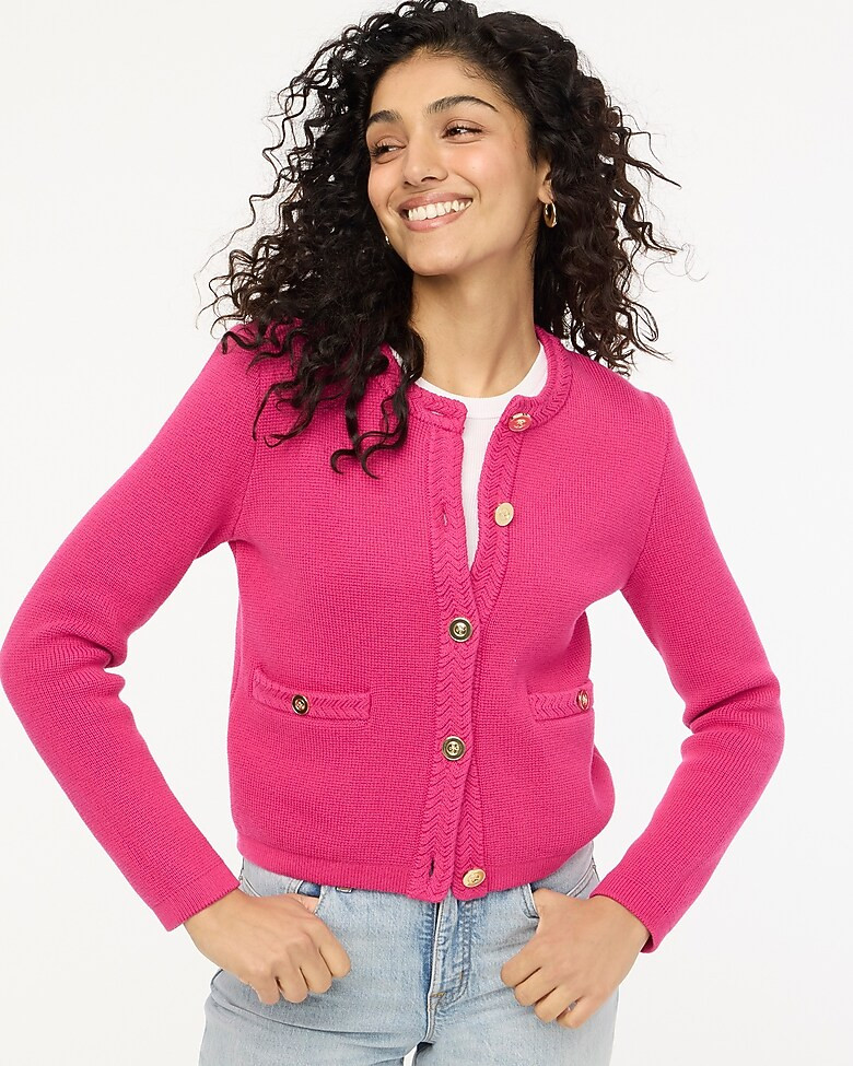 Cotton lady jacket cardigan sweater | J.Crew Factory