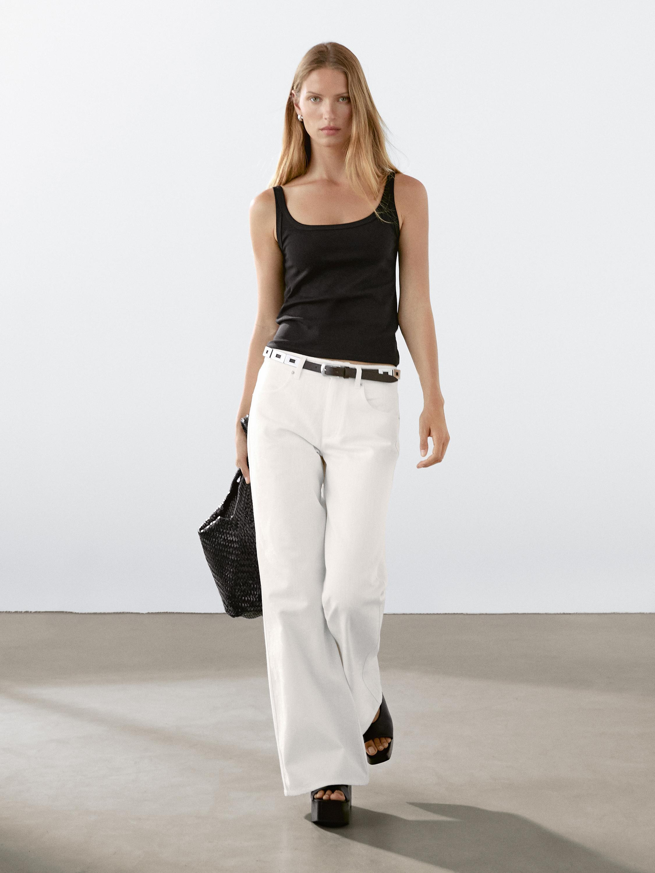 Trägershirt aus Stretch | Massimo Dutti DE