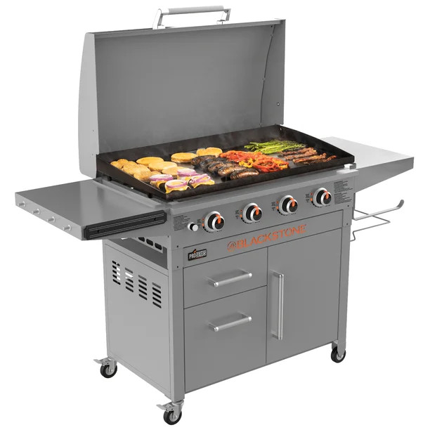 Blackstone ProSeries 4-Burner 36" Griddle Cooking Station with Hood - Walmart.com | Walmart (US)