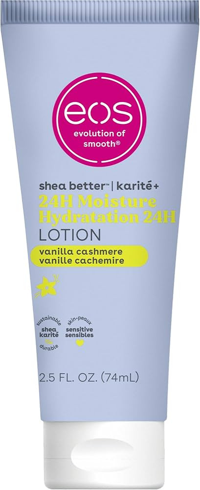 eos 24H Moisture Travel Body Lotion- Vanilla Cashmere, Travel Size Essential, Toiletries, Mini Bo... | Amazon (US)