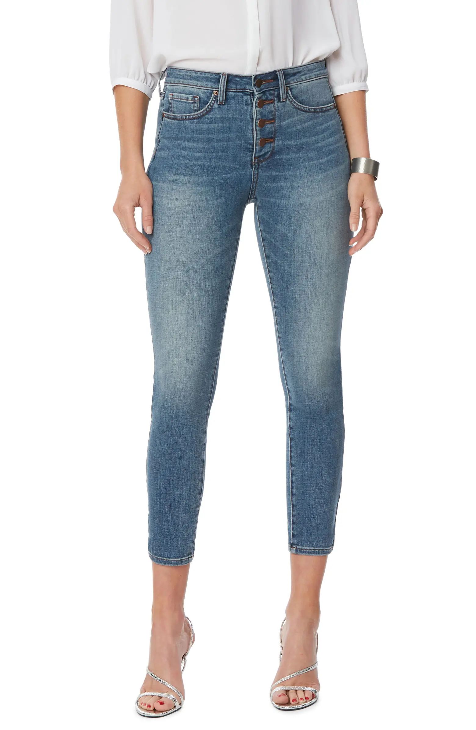 NYDJ Ami Button Fly Crop Skinny Jeans | Nordstrom | Nordstrom